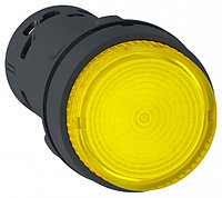 Моноблочная кнопка с подсветкой, желтый, Ø22, пружинный возврат, 230 240 V AC, 1 НО XB7NW38M1