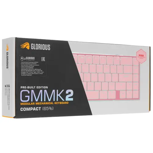Клавиатура проводная Glorious GMMK 2 (GLO-GMMK2-65-FOX-P) розовый - фото 2 - id-p112936805