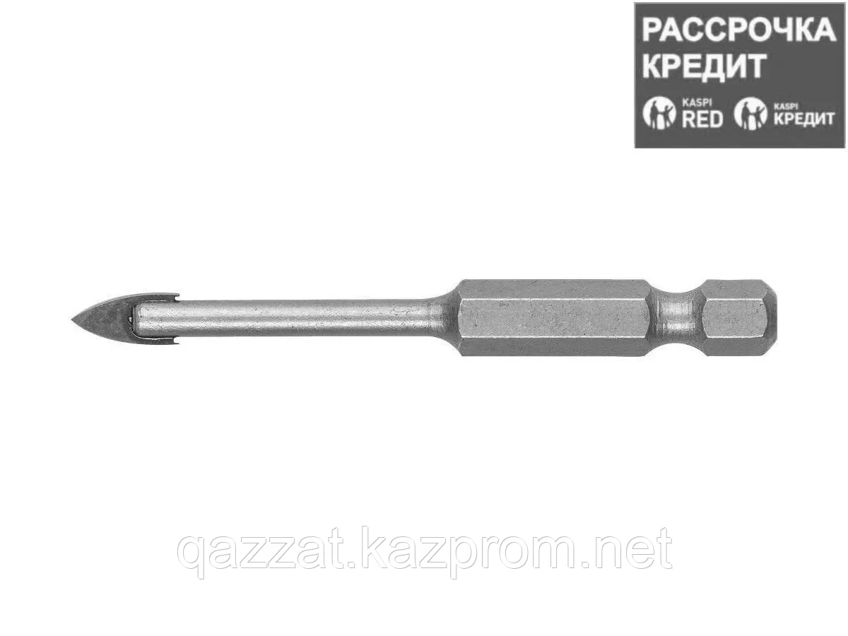 Сверло по стеклу и кафелю  с шестигранным хвостовиком 4мм 12206-04"УправДом"