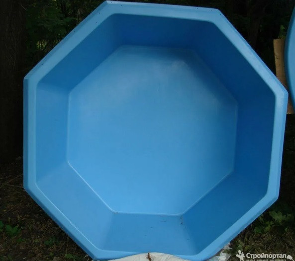Композитный бассейн Рубик (Длина: 1.80 м., ширина: 1.80 м., глубина: 0.60 м., синий) - фото 6 - id-p112937395