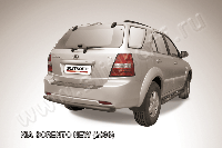 Защита заднего бампера d57 черная Slitkoff для Kia Sorento (2006-2011)