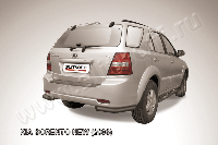 Уголки d57 черные Slitkoff для Kia Sorento (2006-2011)