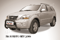 Кенгурятник d76 низкий черный Slitkoff для Slitkoff для Kia Sorento (2006-2011)