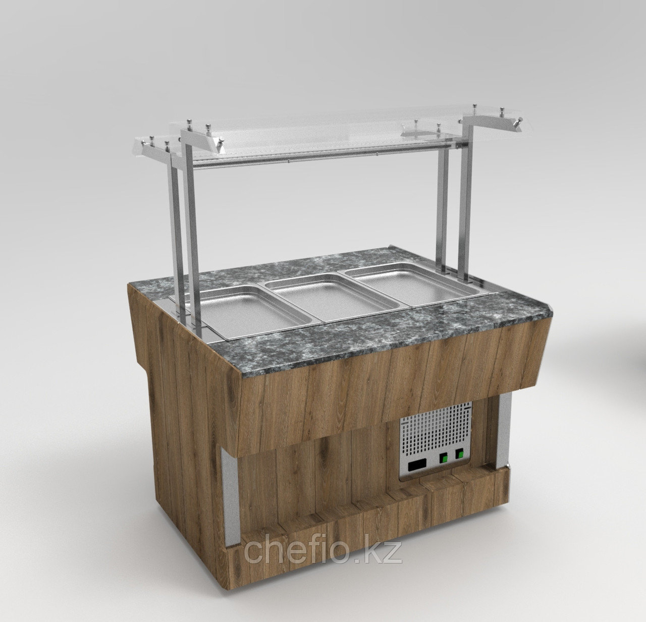 Прилавок холодильный длиной 805 мм островного шведского стола Челябторгтехника RС41S - фото 1 - id-p112899867