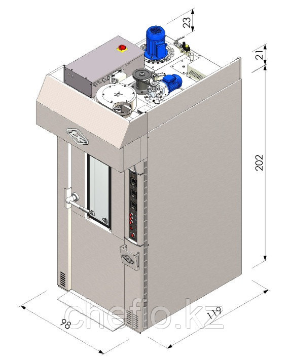Печь ротационная электрическая с электро-механической панелью управления Zucchelli Forni s.p.a. Minirotor E - фото 4 - id-p112900150