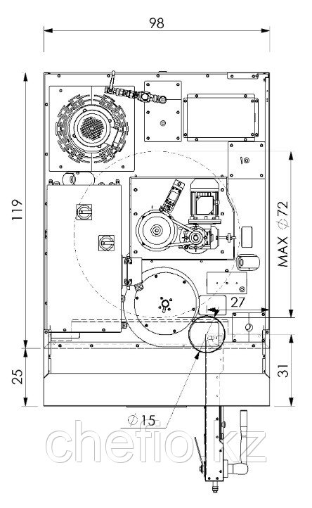 Печь ротационная электрическая с электро-механической панелью управления Zucchelli Forni s.p.a. Minirotor E - фото 5 - id-p112900150