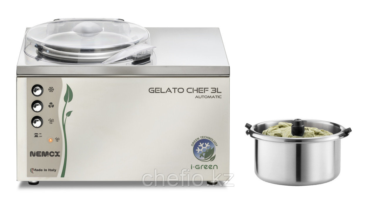 Фризер для твердого мороженого с 1 чашей 2 л Nemox Gelato Chef 3L AUTOMATIC i-Green (003B420250) - фото 4 - id-p112900957