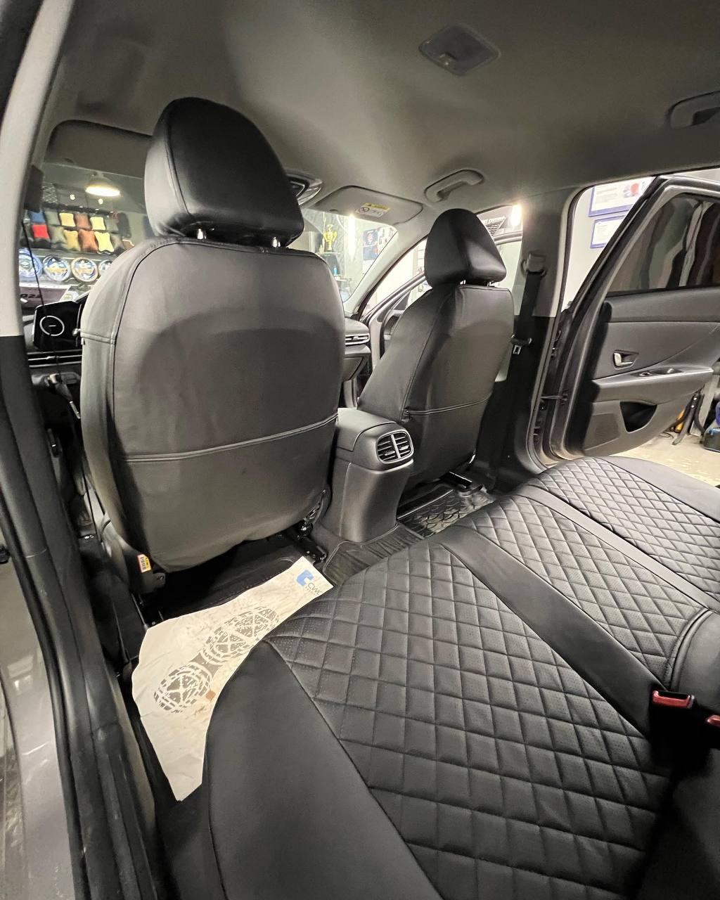 Авточехлы, чехлы на сиденья Hyundai Elantra 2020-2023 Автопилот (ромб/классика) - фото 2 - id-p109957749