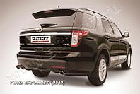 Уголки d76 черные Slitkoff для Ford Explorer (2010-2015)