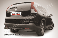 Уголки d57 черные Slitkoff для Honda CR-V 2L (2014-2017)