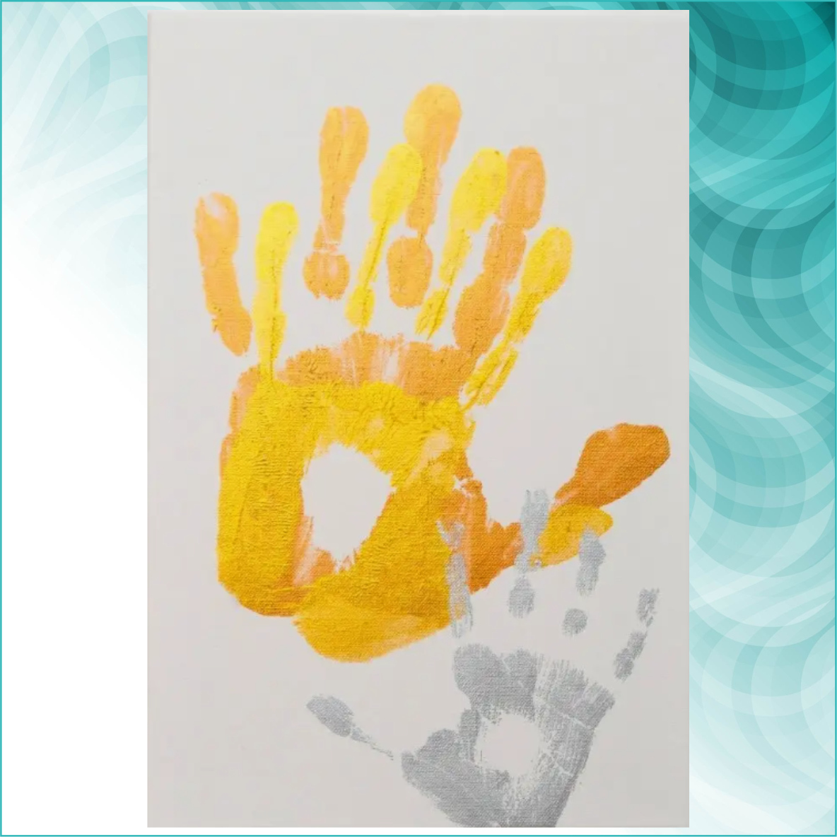 Набор "Отпечатки рук влюбленных на холсте" (White) - фото 4 - id-p112937984