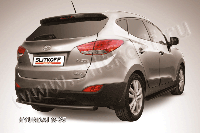 Защита заднего бампера d57 черная Slitkoff для Hyundai ix-35 (2010-2015)