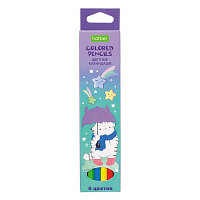 Карандаши "Hatber Eco", 6 цветов, серия "Приключения кота Пирожка, в картонной упаковке