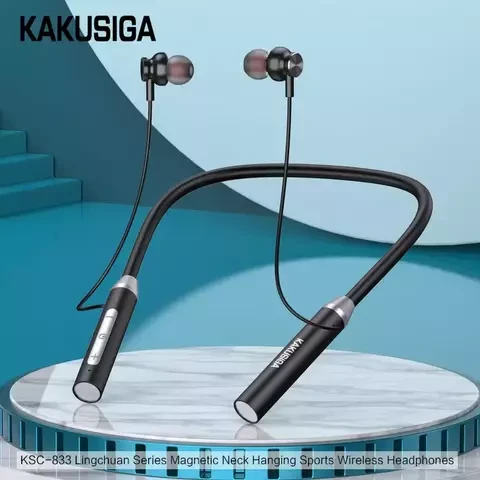 Наушники беспроводные магнитные для занятий спортом KAKUSIGA Magnetic Neckband - фото 5 - id-p112939865