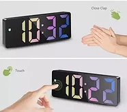 Настольные часы-термометр с большим разноцветным дисплеем Best Time LED Colorful {USB | батарейки}, фото 3