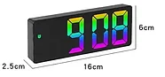 Настольные часы-термометр с большим разноцветным дисплеем Best Time LED Colorful {USB | батарейки}, фото 6
