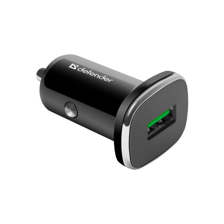 Зарядное устройство автомобильное Defender UCA-91 USB QC3.0 черный - фото 1 - id-p112941311