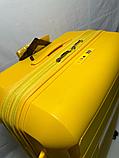Большой пластиковый дорожный чемодан на 4-х колёсах "Travel Car".Высота 76 см, ширина 49 см, глубина 32(37) см, фото 7