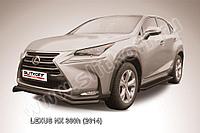 Защита переднего бампера d57 волна черная Slitkoff для Lexus NX-300h (2014-2021)