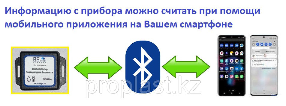 Bluetooth Логгер температуры и влажности TZ-BT04 (с сертификатом поверки) - фото 2 - id-p70036302