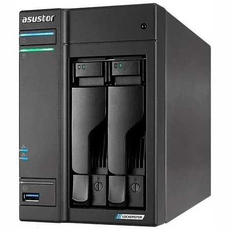 Сетевое Хранилище Asustor AS6602T, 2хHDD+2xM.2, 3xUSB 3.2, 2x2.5G, 1xHDMI, Celeron J4125, 4Gb DDR4 - фото 1 - id-p112947611