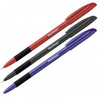 Ручка шариковая BERLINGO "Metallic Pro" синяя, 0,7 мм, грип