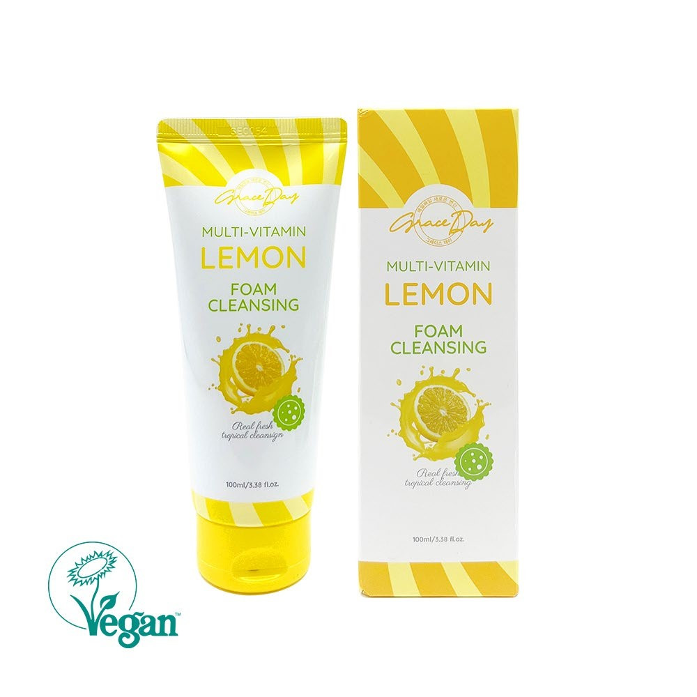 Пенка для умывания GRACEDAY Multi-Vitamin Lemon Foam Cleanser Лимон 100 мл - фото 1 - id-p112953214