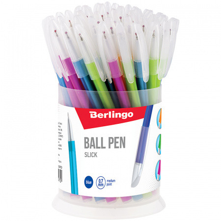 Ручка шариковая BERLINGO "Slick" 0,7 мм, синяя - фото 2 - id-p112953229