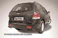 Уголки d57 черные Slitkoff для Hyundai Santa Fe Classic Таганрог (2000-2012)