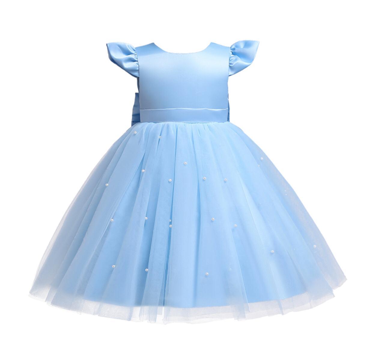 Детское платье Бусина, голубой на 2 и 4 года - фото 1 - id-p112953689