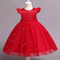 Детское платье Бусина, Красный