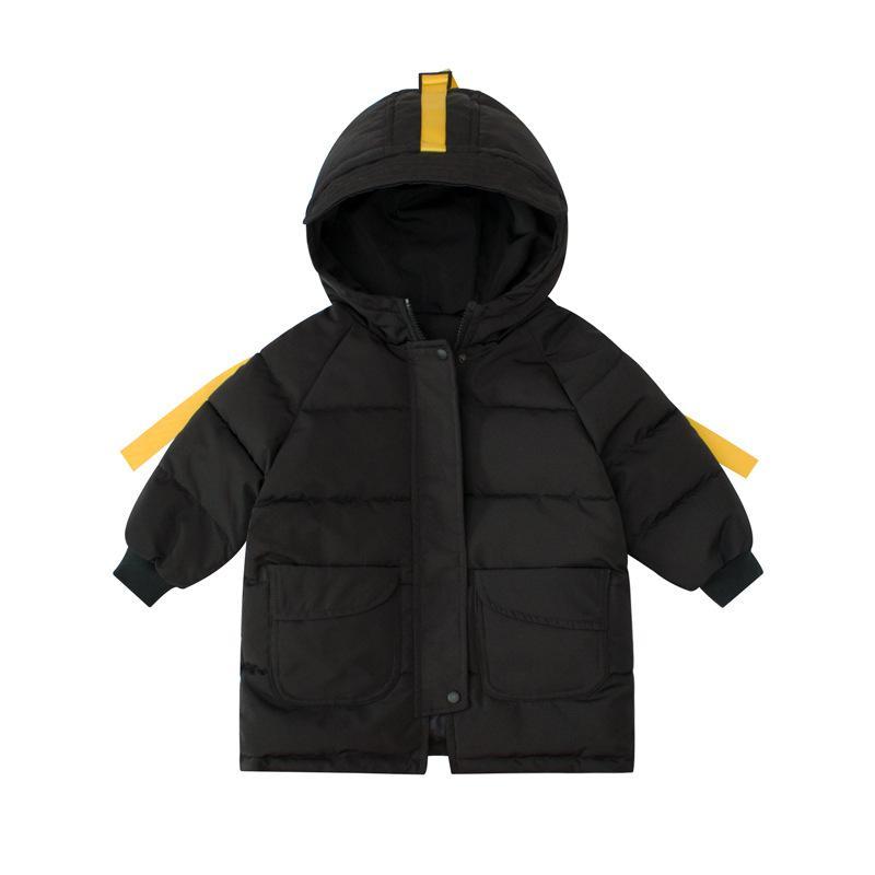 Детская куртка с козырьком, черная на 6 лет - фото 1 - id-p112953736