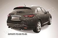 Защита заднего бампера d57 черная Slitkoff для Infiniti FX-50 (2008-2012)