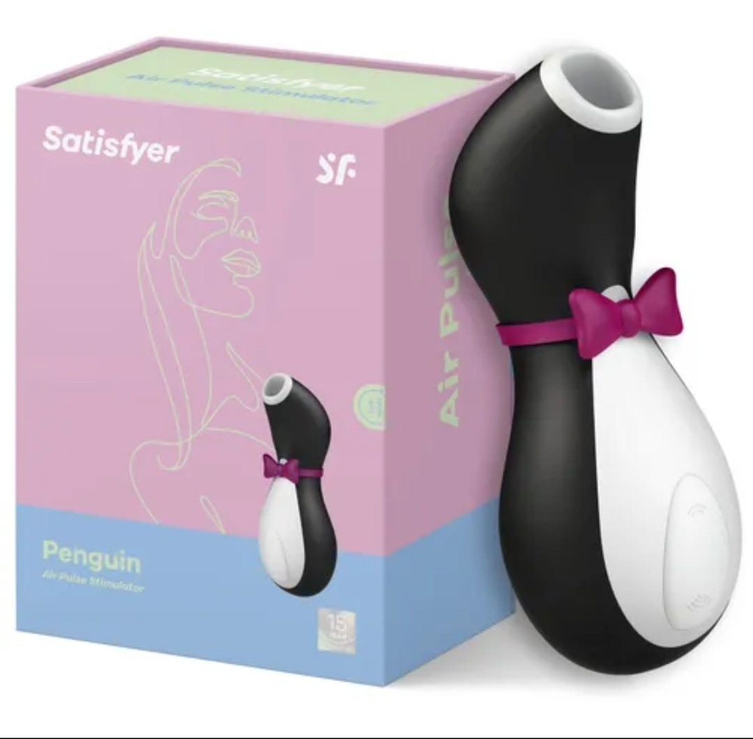 Вибратор пингвин Satisfyer Pro Penguin Next Generation, черный водонепроницаемый
