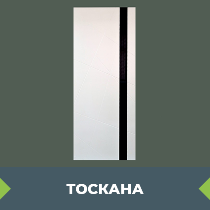 Межкомнатная остекленная дверь «Тоскана» белый софт, черное стекло - фото 1 - id-p112521097