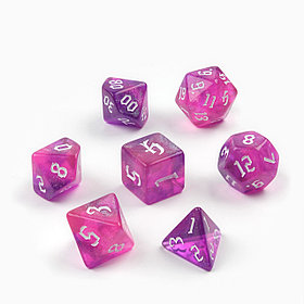 Набор кубиков: Фиолетовый Розовый Перламутр 7 шт. (Dungeons and Dragons, ДнД) | Сима Лэнд