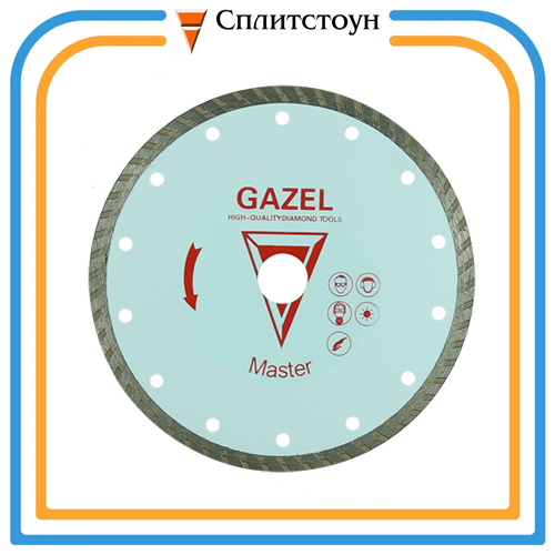 Отрезной алмазный круг  (GAZEL Turbo 180x2,4x10x22,2     строит. материалы 2)  сухая  Profi
