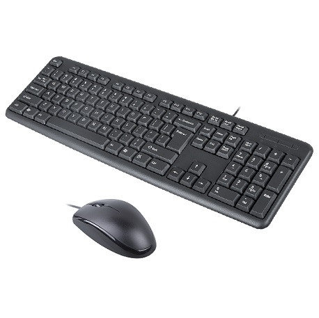 Комплект клавиатура+мышь Wintek WS-KB-505 (клавиатура: USB, рус/англ/каз, 1,5 м, чёрная; мышь: USB, 1000 dpi,, фото 2