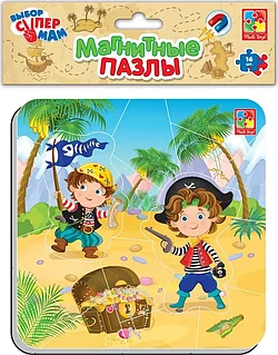 Магнитные пазлы: Пираты 16 эл. | Vladi Toys