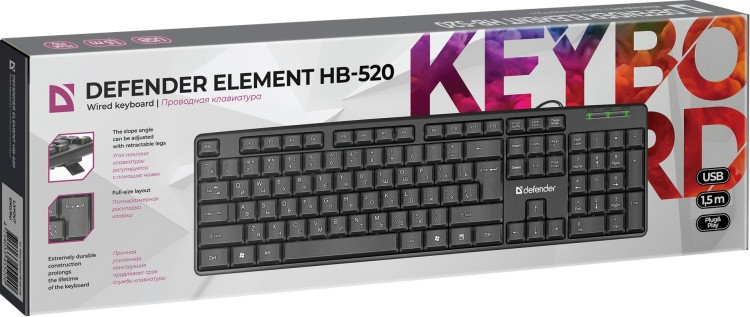 Клавиатура Defender Element HB-520 - фото 3 - id-p112954542