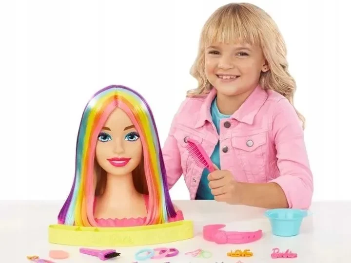 Barbie Бюст с радужными волосами и аксессуары HMD78 - фото 5 - id-p112954270