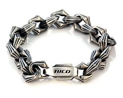 Посеребренный оловянный браслет ручной работы Bico  SIEGE