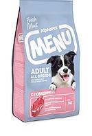 AlphaPet Menu для взрослых собак всех пород 2кг говядина
