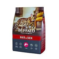 Mr Buffalo сухой корм для кошек чувствительная кожа и шерсть ADULT HAIR & SKIN 1,8 кг лосось