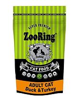 ЗооРинг сухой для кошек утка и индейка 1,5 кг