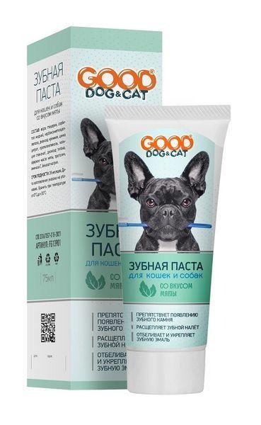 Зубная паста Good Dog&Cat д/кошек и собак со вкусом Мяты 75 мл. - фото 1 - id-p112961159