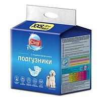 Подгузники для домашних животных Cliny 1 - 2,5 кг XХS (упаковка 12 штук)