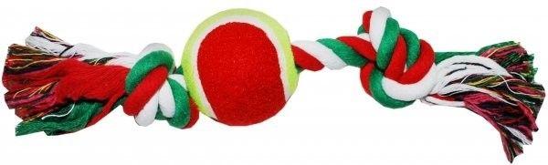 Игрушка для собак Грейфер веревка 2 узла с тенисным мячом 18 см R35203 - фото 1 - id-p112961605