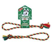 Игрушка для собак Сибирский Пёс Грейфер цветная верёвка КОЛЬЦО D10/210мм