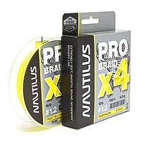 Шнур Nautilus Pro Braid X4 Fluo Yellow 150m 0,12 5,5кг 12lb